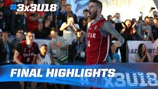 Qatar vs. Brazil - Men’s Final Highlights - 2016 FIBA 3x3 U18 World Championships