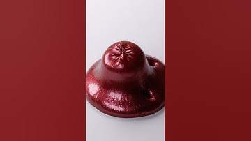 ASMR of putting an #apeach  figure in a making slime bubble and then popping it. #satisfying