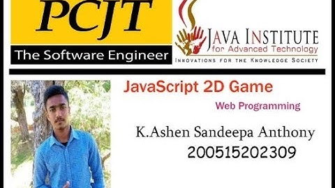 JavaScript 2D Game Development (Java Institute for Advanced Technology)