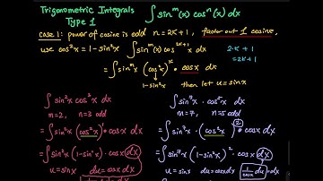 7.2 Part 2/10: Trigonometric Integral Type 1 Case 1 Examples, Cosine Has Odd Power | Integral Calc