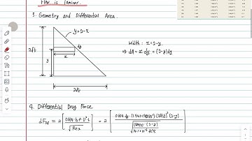 [MAE 242] Estimating drag force applied to a triangular fin of a submarine