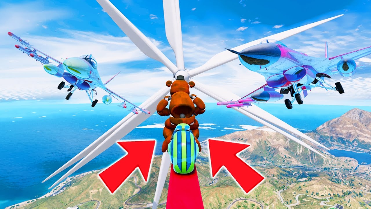 WITHERED FREDDY'S HARDEST DEATHRUN EVER! (GTA 5 Mods FNAF Funny Moments) RedHatter