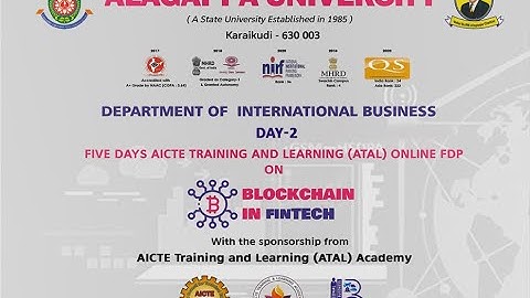 AICTE Training & Learning Academy Online FDP on Blockchain in FinTech- Session 3-Day 2- 12.12.2020