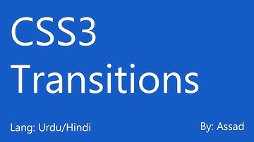 Introduction to CSS3 Transitions in Urdu/Hindi