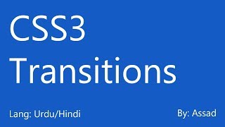 Introduction to CSS3 Transitions in Urdu/Hindi