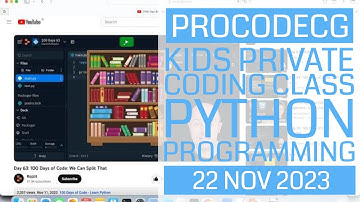ProCodeCG Kids Private Coding Class - Darren - 22 Nov 2023