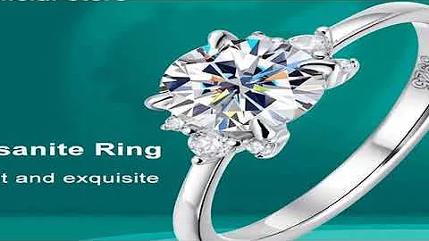 KNOBSPIN D VVS1 Moissanite Ring GRA Certified s925 Sliver Plated 18k White Gold Engagement Wedding R