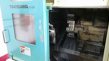 Takisawa TX-20 CNC Lathe with Gantry Load/Unload Stacker Robot, S/N TKLV6328