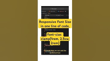 Responsive font size hack in just one line of code! 🚀✨ #ResponsiveDesign