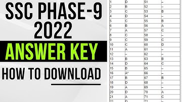 ssc phase 9 answer key 2022 | ssc selection post phase 9 answer key