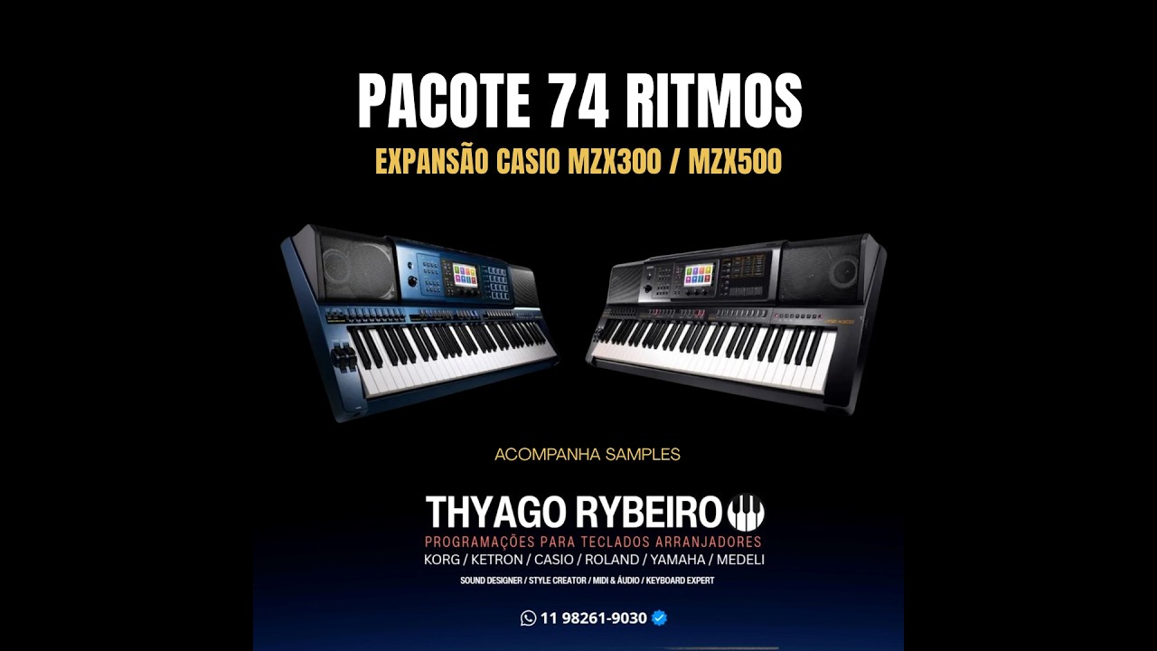 🎹PACOTE DE RITMOS PARA CASIO MZ-X300 / MZ-X500 Programação