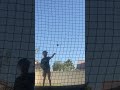 Taking grounders with my net