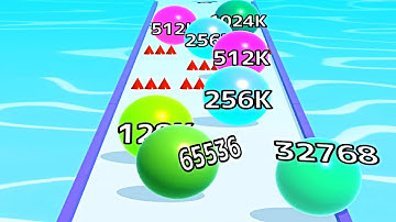 Ball Run Infinity Number Up To (128M, 256M, 512M, 1024M) ! All Levels Gameplay Part 188 android, ios