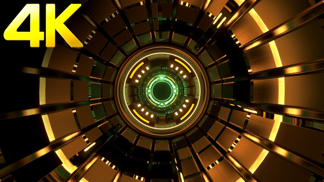 4K VJ LOOP NEON Cyberpunk Light Tunnel Abstract Background- windows 11 ...