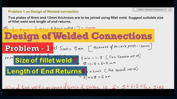 Problem 1 on Design of Welded connection | Design of Steel Structures
