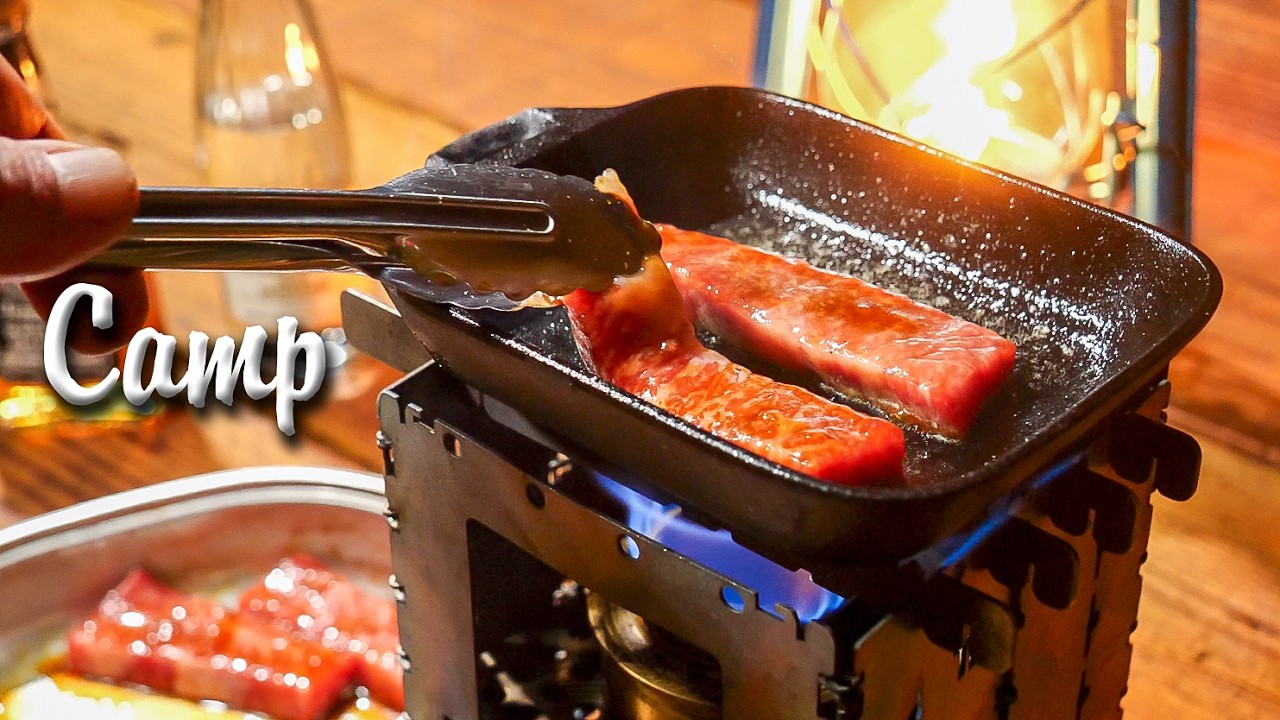 焼肉で酒飲んですき焼きで飯を食う！【おうちでキャンプ飯】
