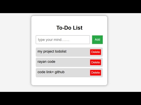 make a todo list javascript | to do list diary - YouTube