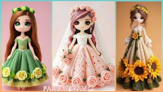 Cute Hand Knitted Amigurumi Crochet Barbie Dolls Pattern And Design