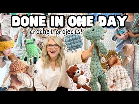 25 DONE in a DAY CROCHET Projects - YOU CAN FINISH in 1 DAY 