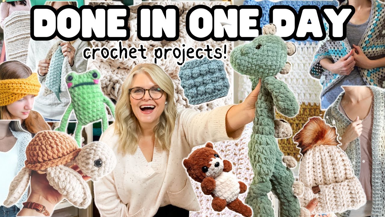 25 Done In ONE DAY CROCHET Projects - Elise Rose Crochet