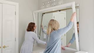 Install MirrorMate Frames® Against a Backsplash
