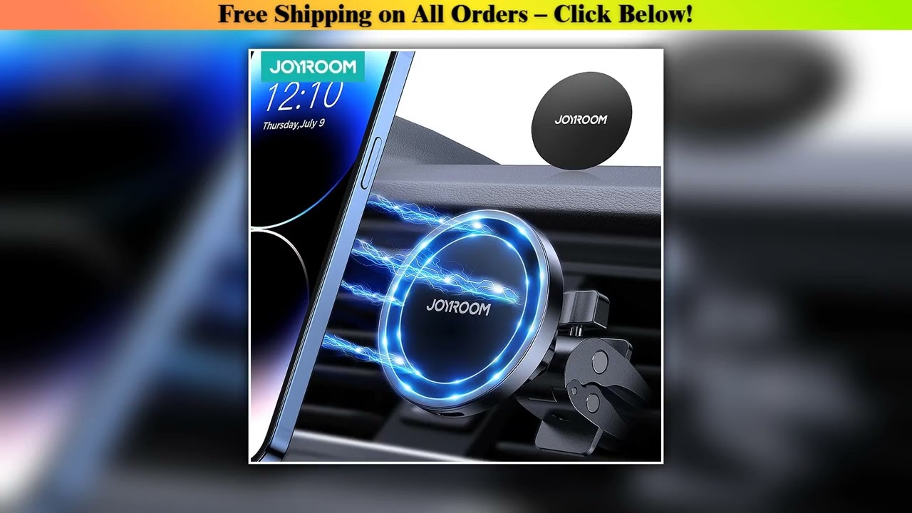 Joyroom 15W Qi Magnetic Car Phone Holder Wireless Charger For iPhone 14 13 12 Series Fast Air Vent