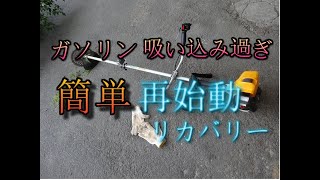 草刈機 エンジンかからない時の再始動方法 ガソリン吸い込み過ぎからの簡単リカバリー ガソリンかぶり 復旧方法 復活 リコイルスターター チョーク スロットル 刈り払い機 刈払機 夏 猛暑 始動失敗 ハイガー チェーンソー 薪割り機 耕運機 除雪機 草刈機 エンジンかからない時の再始動方法 ガソリン吸い込み過ぎからの簡単リカバリー ガソリンかぶり 復旧方法 復活 リコイルスターター チョーク スロットル 刈り払い機 刈払機 夏 猛暑 始動失敗 ハイガー チェーンソー 薪割り機 耕運機 除雪機