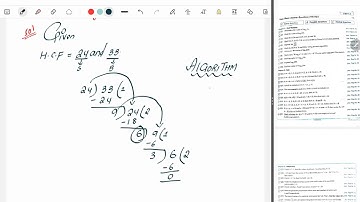 Find the HCF of 24 and 33 by using division algorithm.