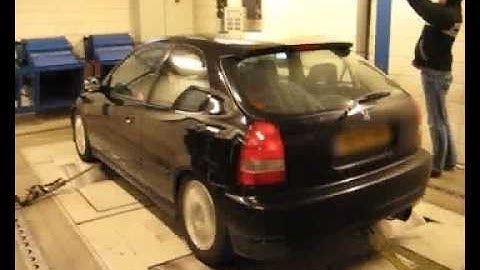 dynorun Honda Civic EK4 with B18c 98 spec integra type R swap