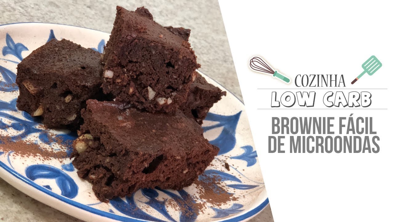 BROWNIE LOW CARB FÁCIL DE MICROONDAS #COZINHALOWCARB
