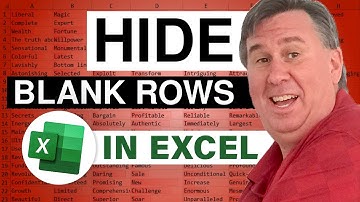 Excel - Hide Blank Rows - Episode 1738