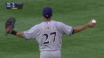 MIL@CHC: Gomez makes a diving catch to end the game