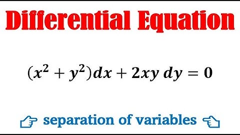 Solve the differential equation (x^2+y^2)dx+2xydy=0