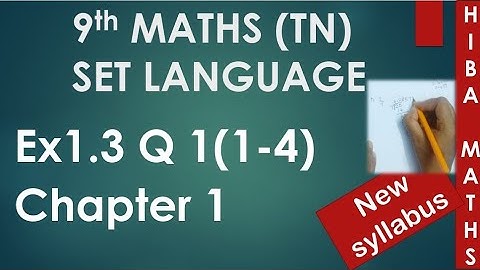 9th maths chapter 1 exercise 1.3 question 1 TN Samacheer new syllabus