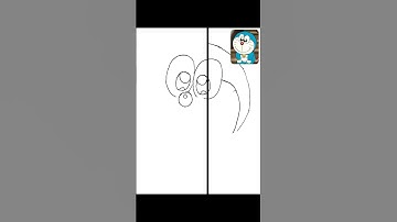 #shorts How to #draw #doraemon #cartoon #stepbystep #tutorial for #kids #easy #outline #cute #art