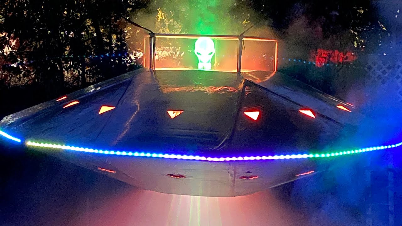 Building a flying saucer UFO for Halloween YouTube