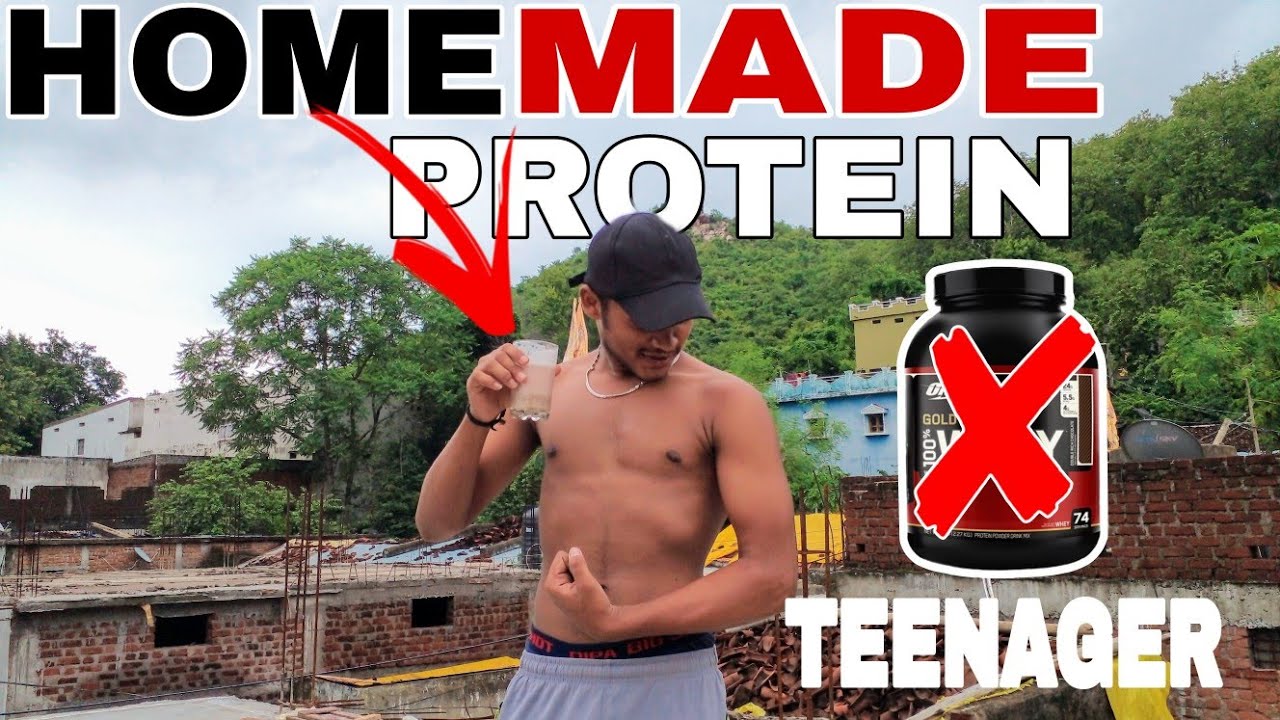HOME MADE PROTEIN AT HOME FOR TEENAGER🏋️‍♂️ghar pe protein shak Kaise