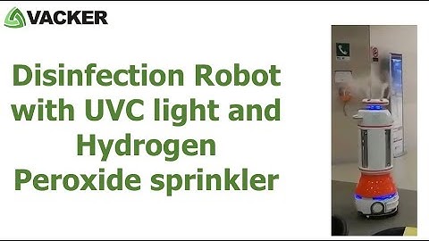 Automatic disinfectant robot with UVC Light and Hydrogen Peroxide Sprinkler for hospitals, hotels