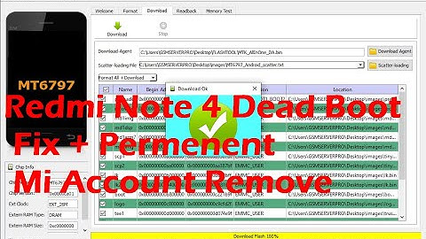 Redmi Note 4 Dead Boot Fix + Permenent Mi Account Remove File Working 100%