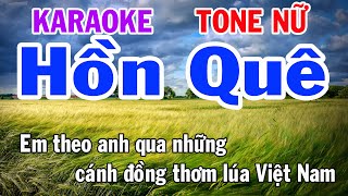 Karaoke Hồn Quê Tone Nữ Nhạc Sống gia huy karaoke