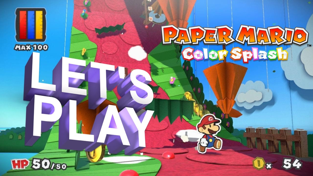 Paper Mario Color Splash Wii U Let's Play YouTube
