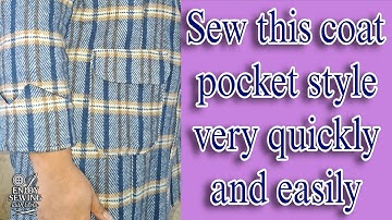 Easy Coat Pocket Sewing Tutorial: How to sew a perfect coat pocket in no time  #sewing #sewingtips