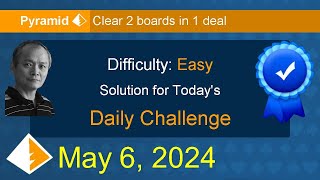 Microsoft Solitaire Collection: Pyramid - Easy - May 6, 2024 Resimi