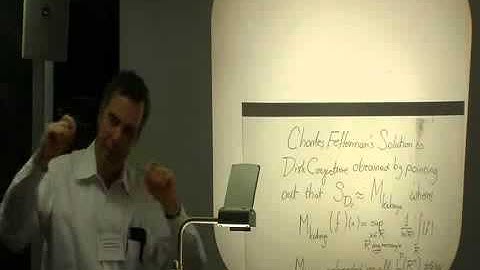 Robert Fefferman (Chicago) - "Some Generalizations of Classical Problems in Harmonic Analysis..."
