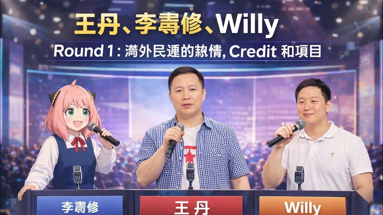 王丹，李聿脩，Willy，Round 1: 海外民運的熱情，Credit 和項目