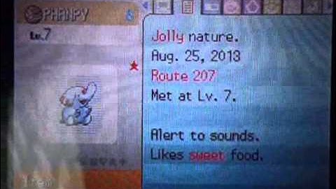 shiny phanpy with PokéRadar (chain 40) [My first video in full english]