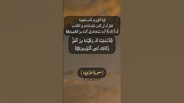 سورة الأنبياء الآية ٨٧ الى ٨٩ بصوت الشيخ محمد صديق المنشاوي