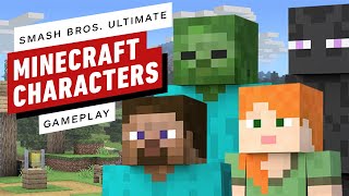 Super Smash Bros. Ultimate - 12 Minutes of Minecraft Steve Gameplay
