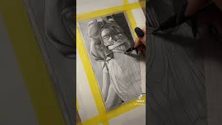 Pencil Drawing. Shibari Art. Figurative Art. Realism