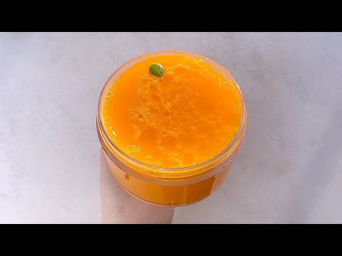 Slime ASMR: Orange Juice from @Parakeet Slimes 🍊 #slime #asmr #satisfying #slimeasmr